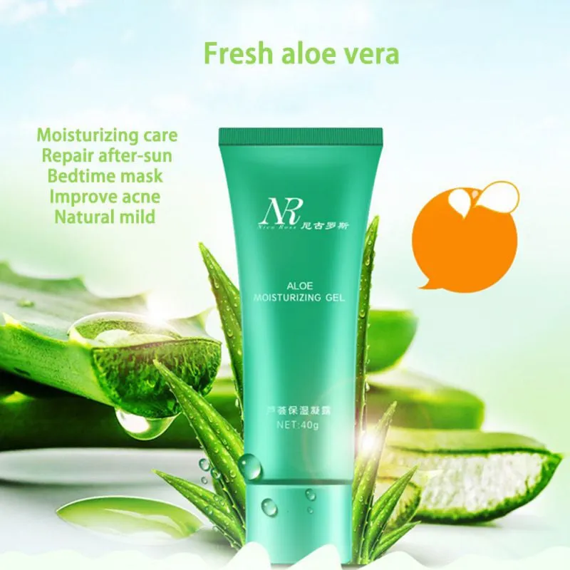 40g Aloe Vera Gel Skin Care Face Cream Hyaluronic Acid Anti Winkle Whitening Moisturizing Sun Repair Acne Treatment Cream SM6