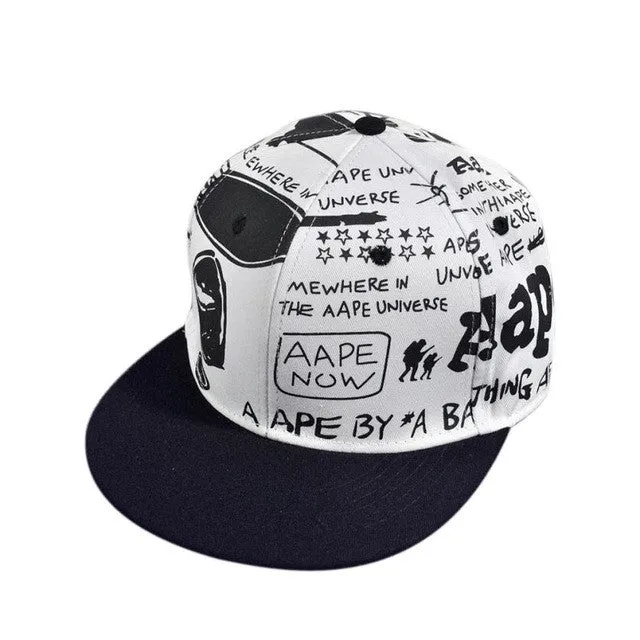 Baseball Cap Graffiti Print Summer Outdoor Portable Sunscreen Cap for Men Casquillo protector solar #2132 SM6