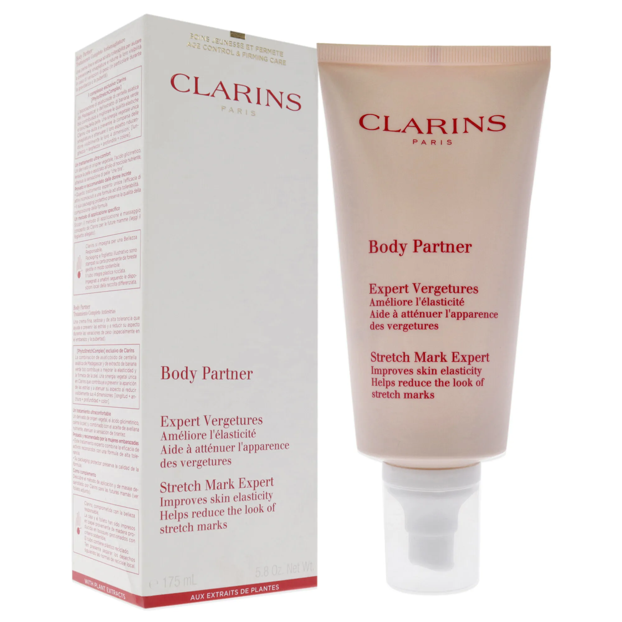 Body Partner Stretch Mark Expert by Clarins for Unisex - 5.8 oz Body Lotion