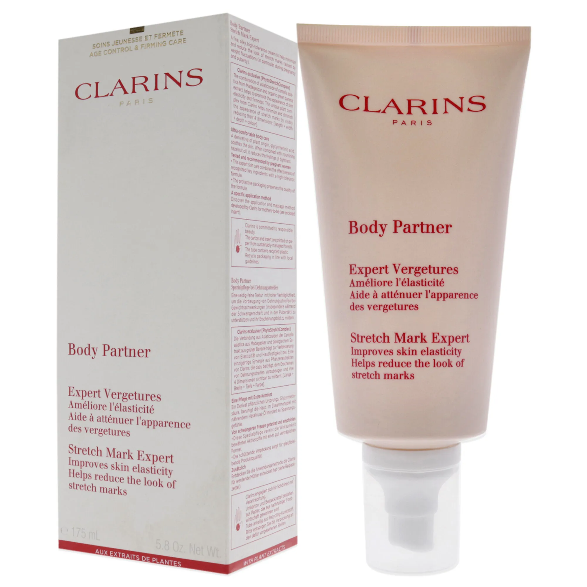 Body Partner Stretch Mark Expert by Clarins for Unisex - 5.8 oz Body Lotion