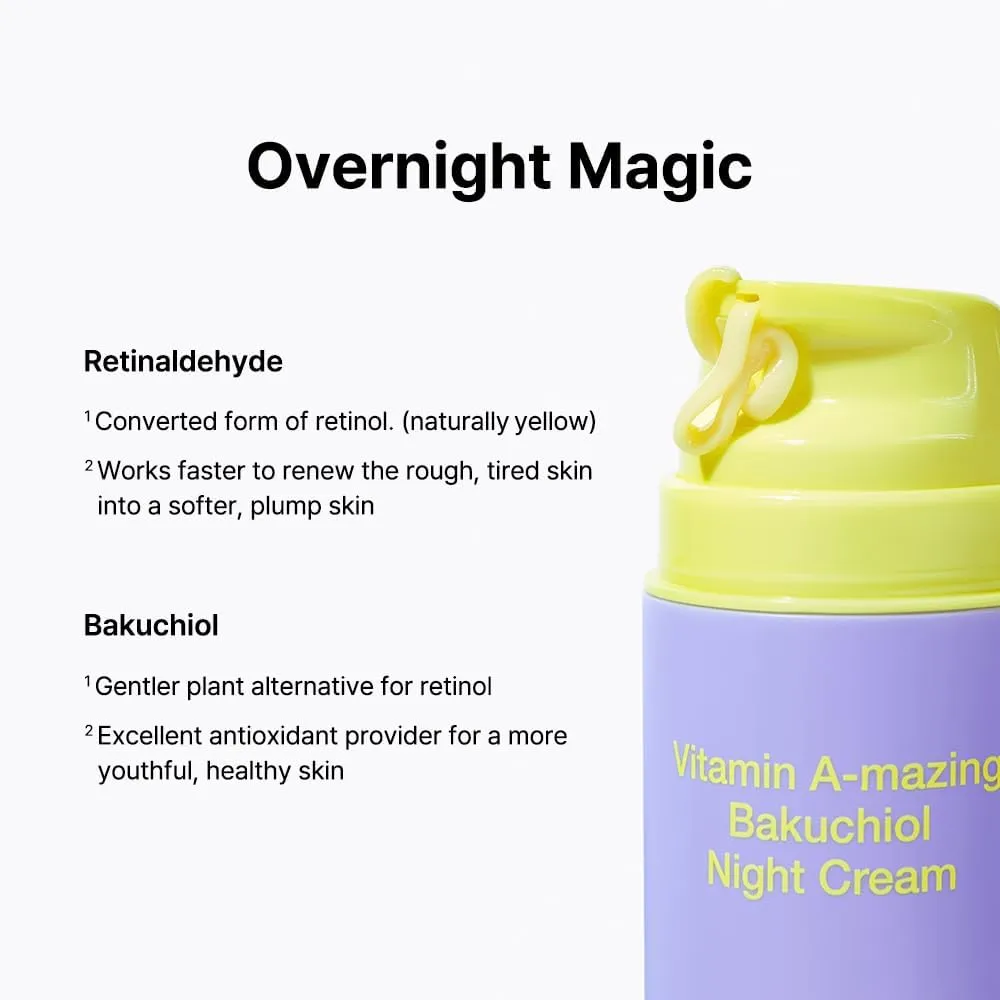 By Wishtrend Vitamin A-mazing Bakuchiol Night Cream - 30ML