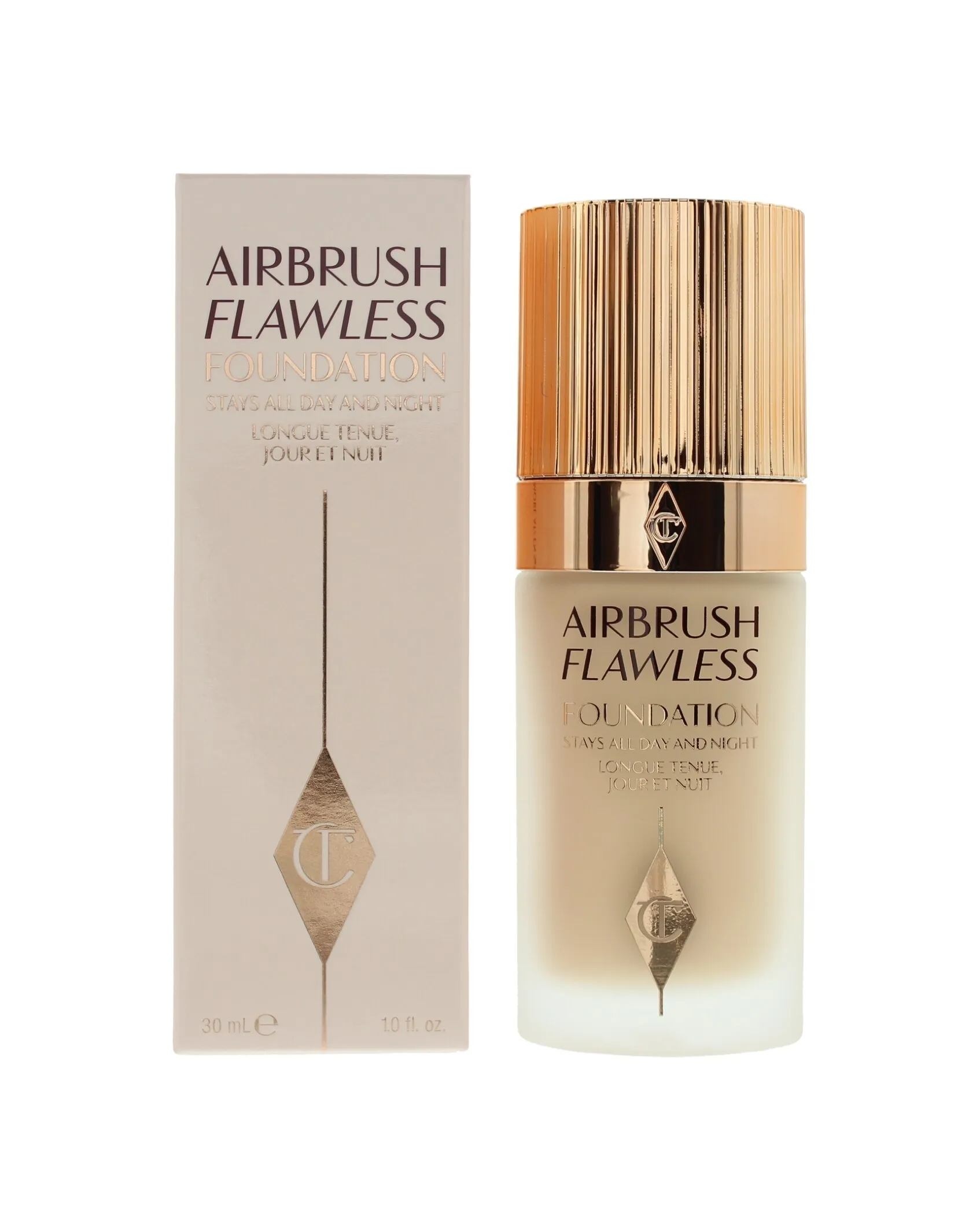 Charlotte Tilbury Airbrush Flawless Stays All Day 5 Warm Chaud Foundation 30ml | Simply Be