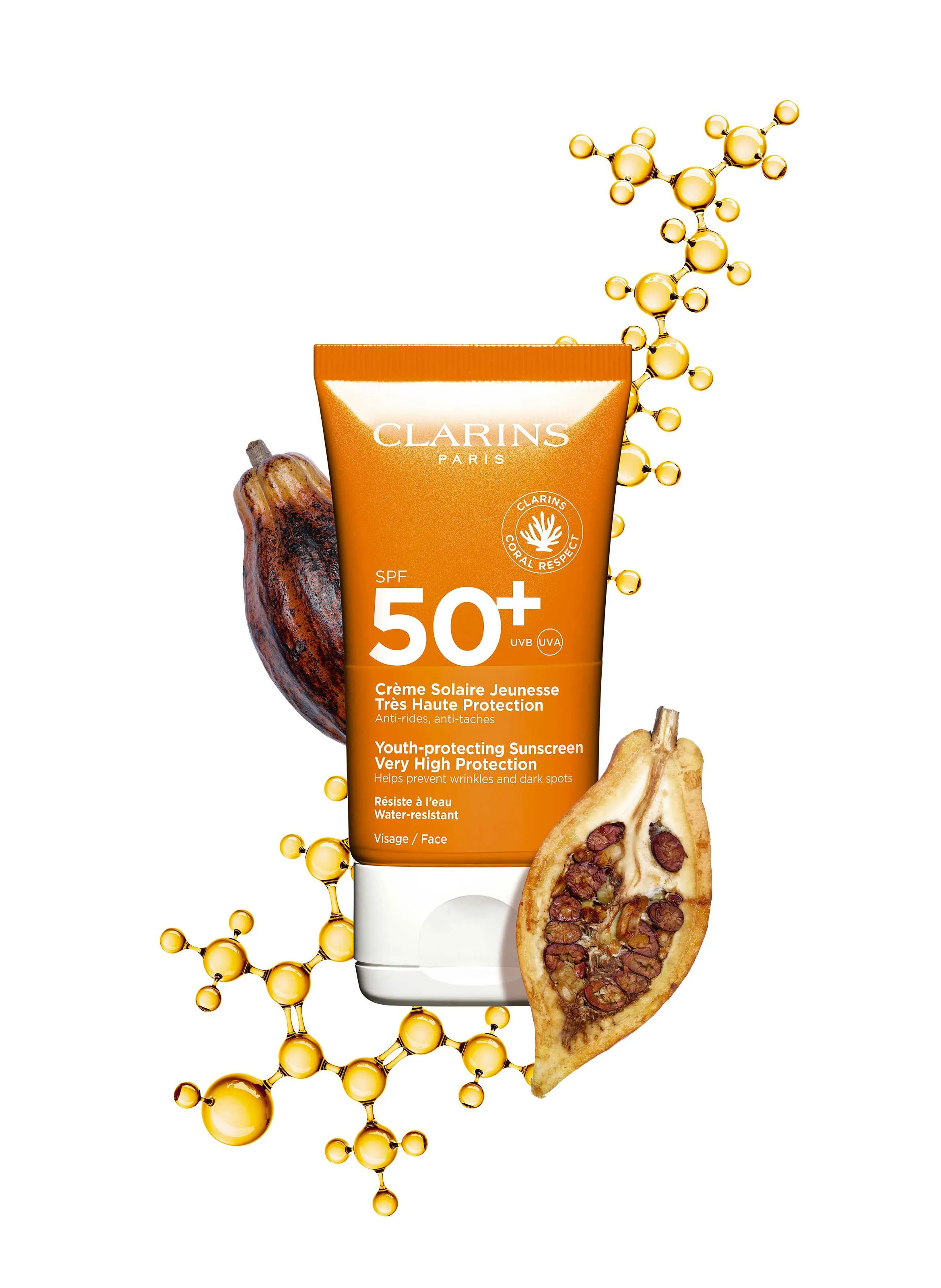 CLARINS  Youth-protecting Sunscreen - Very High Protection - Face - SPF50+