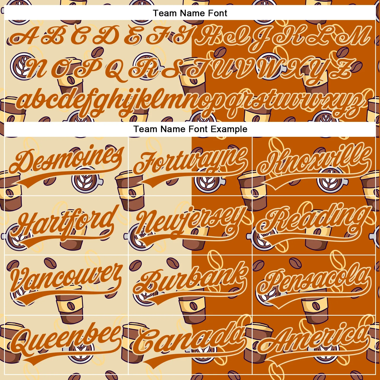 Custom Cream Texas Orange 3D Pattern Design International Coffee Day Authentic Baseball Jersey