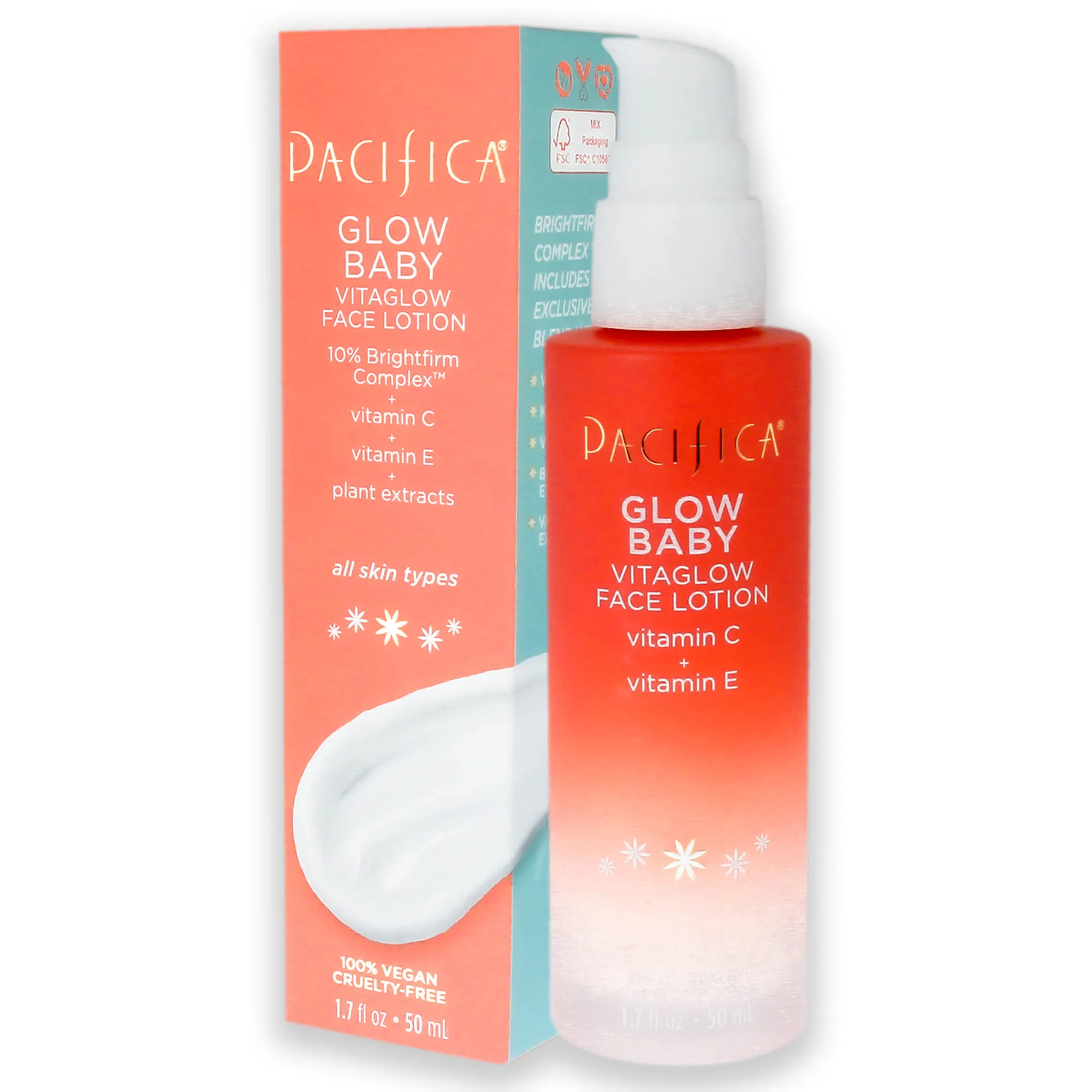 Glow Baby VitaGlow Face Lotion by Pacifica for Unisex - 1.7 oz Lotion