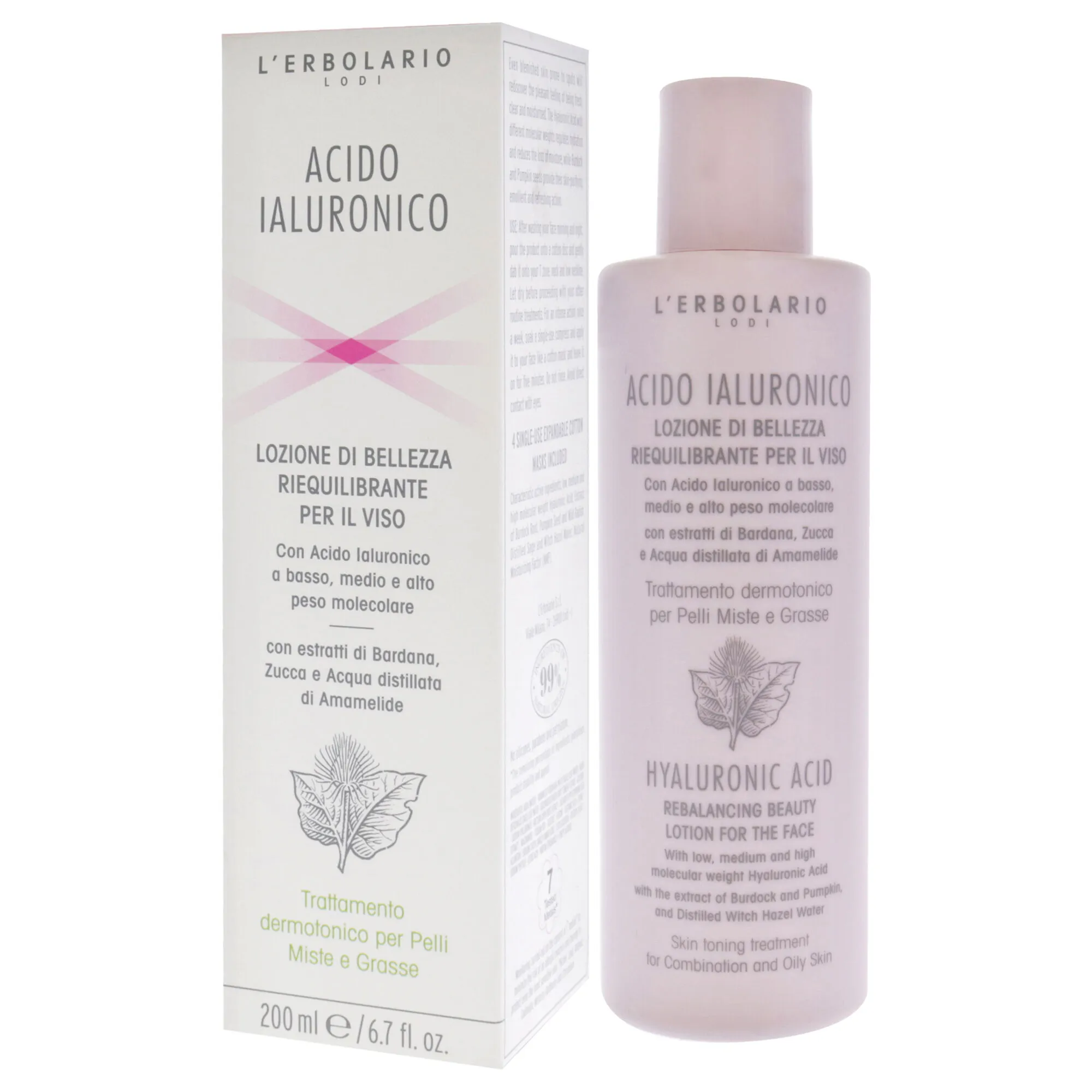 Hyaluronic Acid Rebalancing Beauty Lotion by LErbolario for Unisex - 6.7 oz Lotion