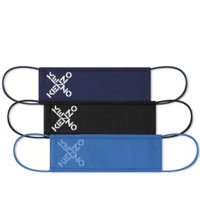 Kenzo Monogram Logo Face Mask - 3 PackMulti