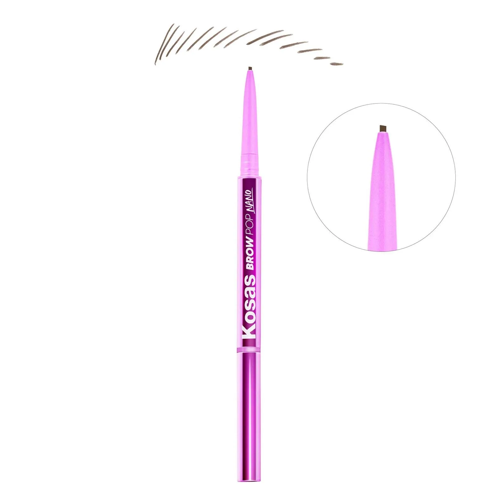 Kosas Brow Pop Nano Ultra-Fine Detailing and Feathering Pencil 0.03g (Various Shades) - Medium Brown