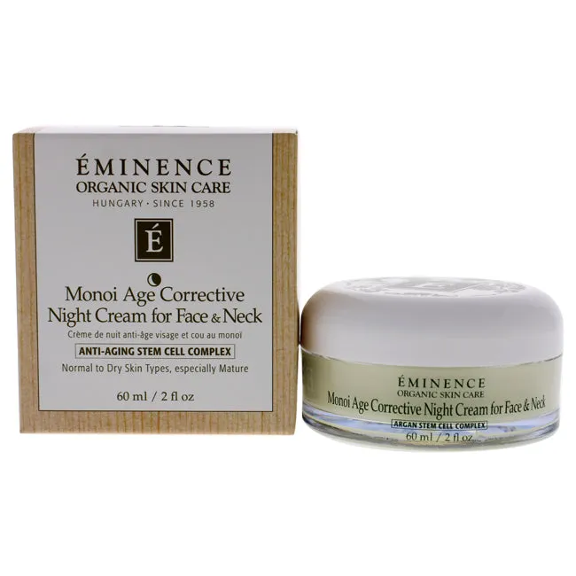 Monoi Age Corrective Night Cream for Face and Neck by Eminence for Unisex - 2 oz Cream