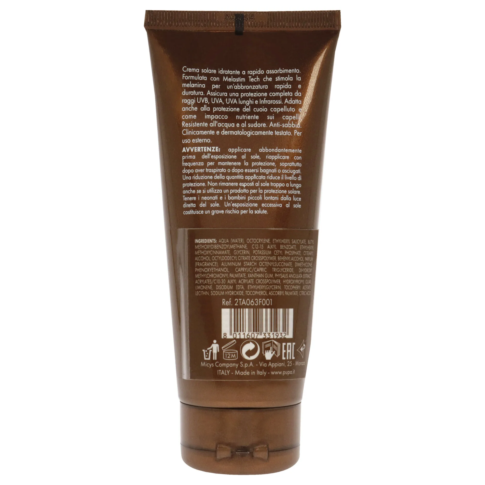 Multifunction Sunscreen Cream SPF 50 by Pupa Milano for Unisex - 2.53 oz Sunscreen