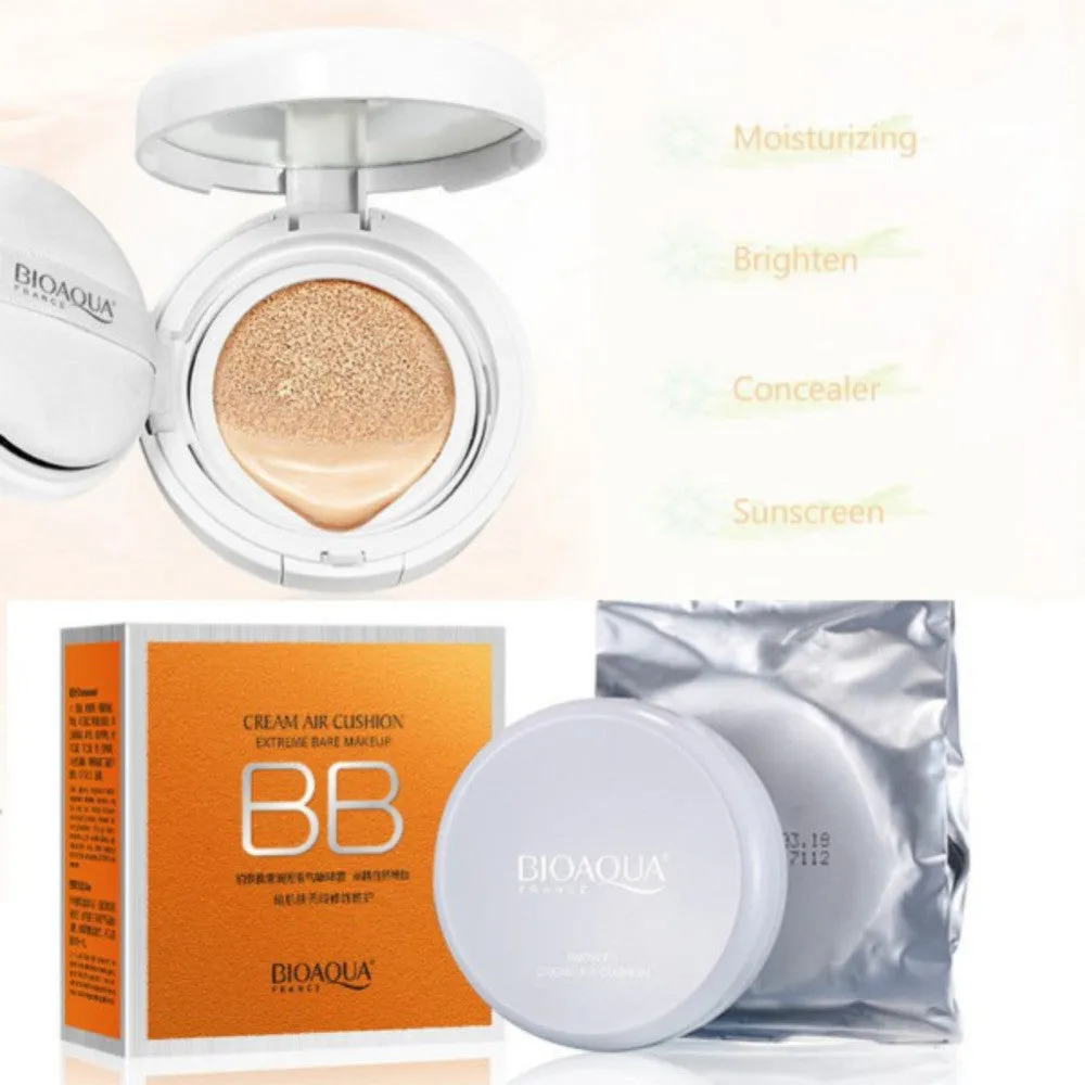 Natural Sunscreen Concealer Moisturizing Foundation Makeup Bare Air Cushion BB Cream 15g Whitening SM6