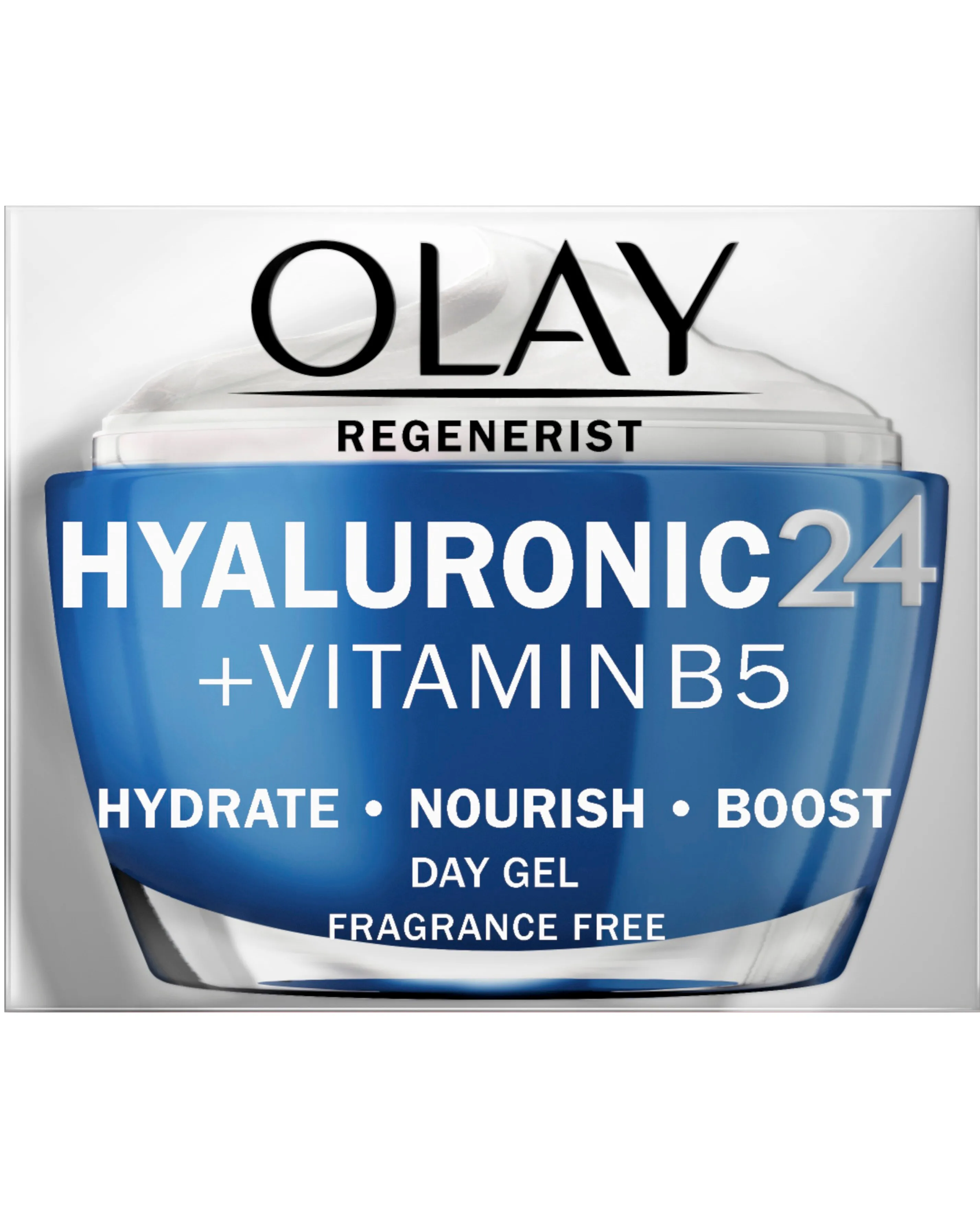 Olay Hyaluronic 24 + Vitamin B5 Moisturiser, Day Gel Cream With Hyaluronic Acid | Simply Be