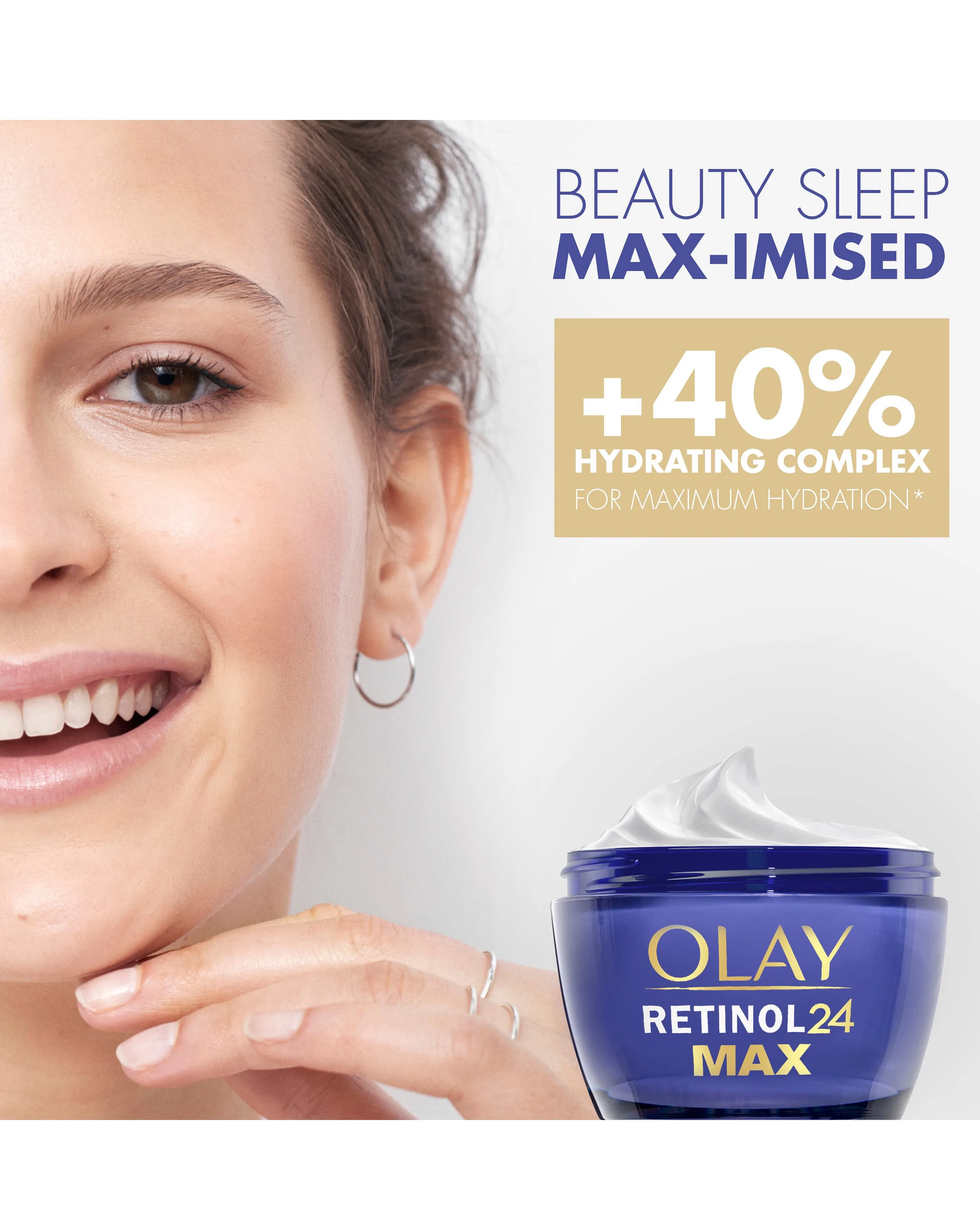 Olay Regenerist Retinol24 MAX Night Skin Cream Without Fragrance, 50ml | Simply Be