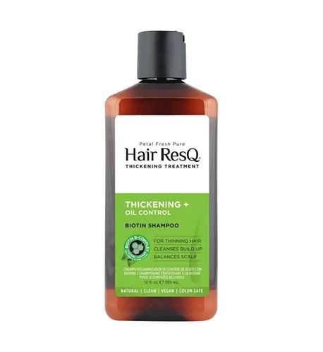 Petal Fresh Hair Resq Oil Control Natural Thickening Shampoo For Noticeably Thinning Hair 12Oz