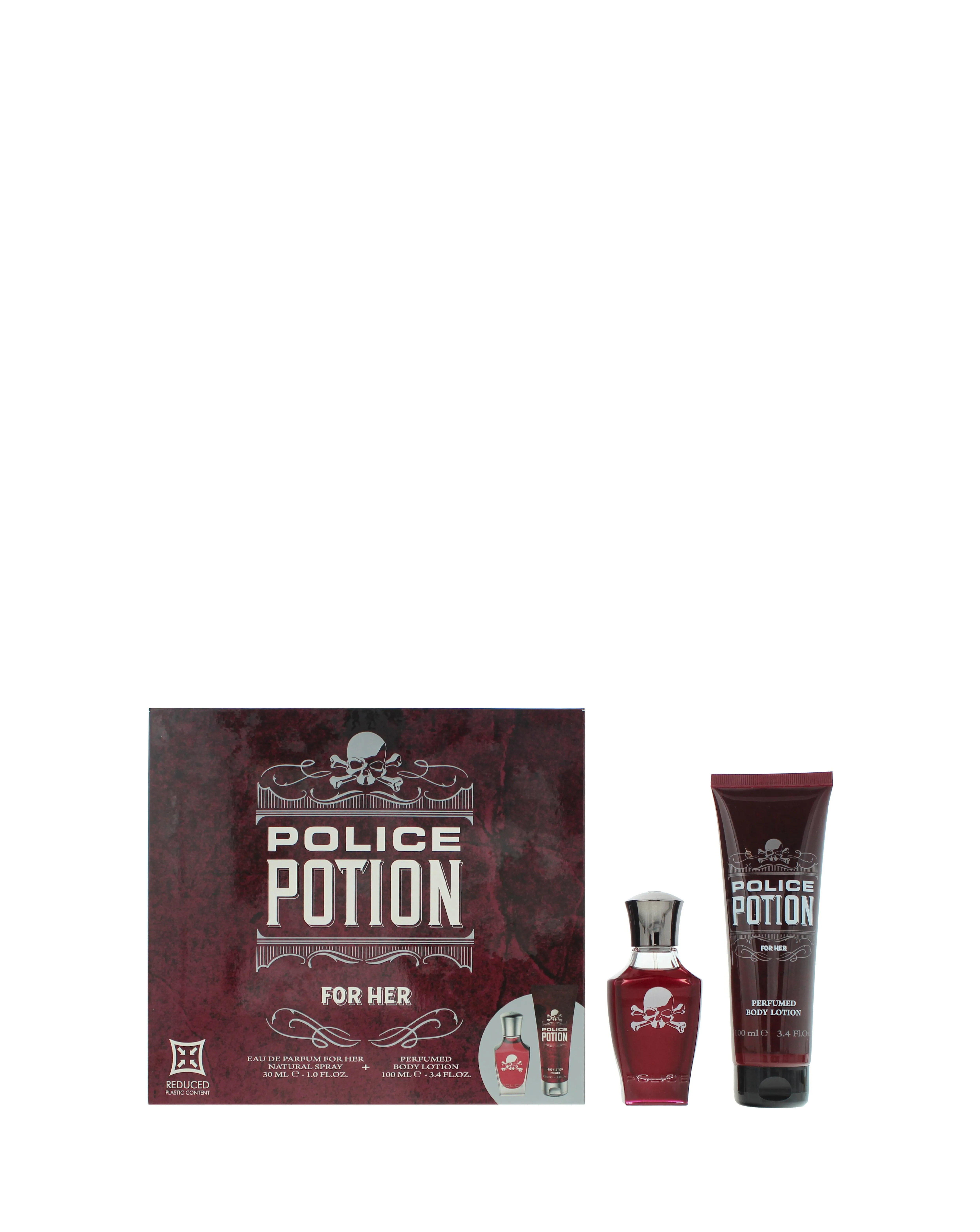 Police Potion For Her Piece Gift Set: Eau de Parfum 30ml - Body Lotion 100ml | Simply Be