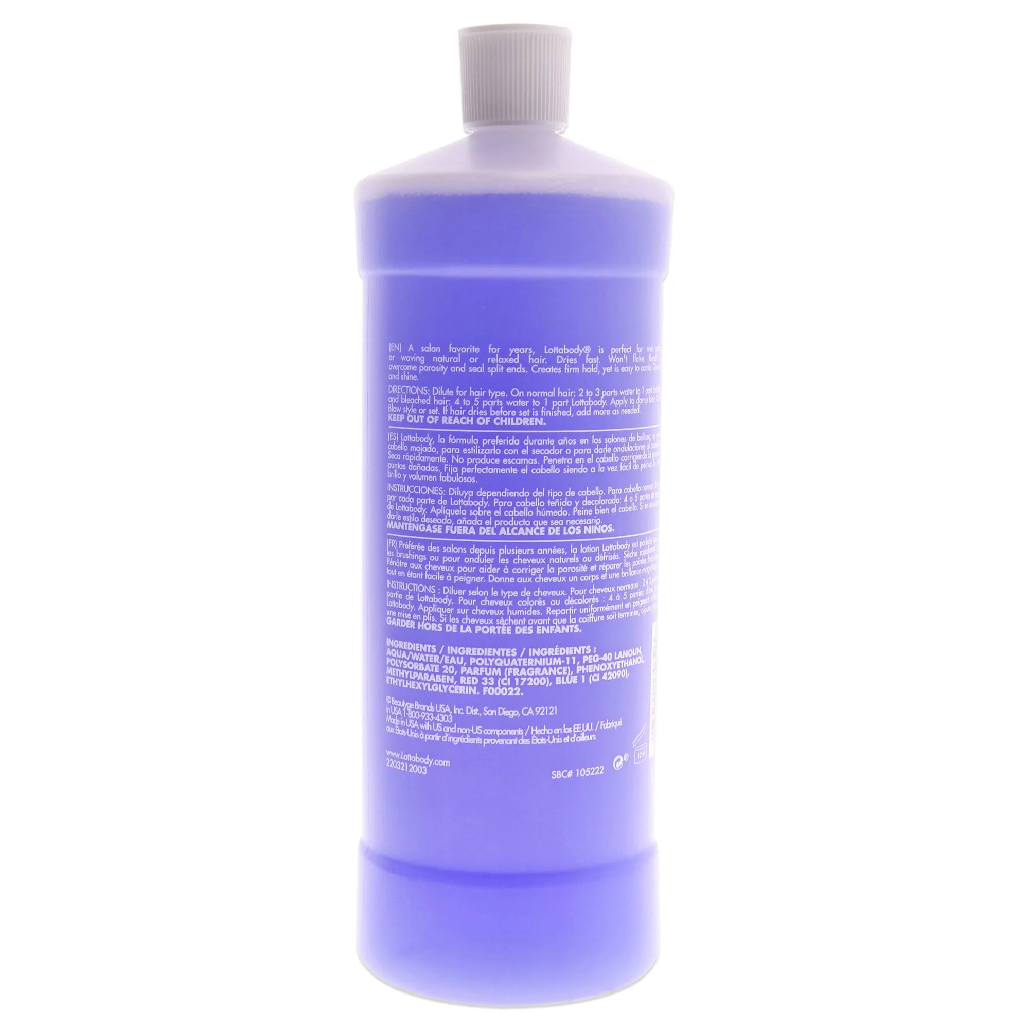 Professional Concentrated Setting Lotion by Lottabody for Unisex - 32 oz Lotion