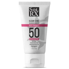 SolRX SPF50 Clear Zinc Sunscreen