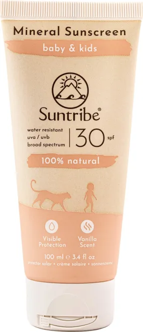 Suntribe Baby and Kids Natural Mineral Sunscreen SPF 30 White | Buy Suntribe Baby and Kids Natural Mineral Sunscreen SPF 30 Whit