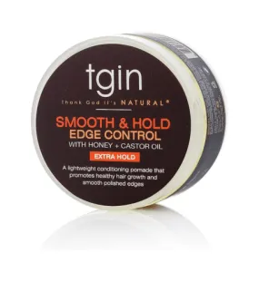 tgin Smooth & Hold Edge Control Infused With Nettle Leaf & Castor Oil For Natural Hair Dry Hair Curly Hair 4oz