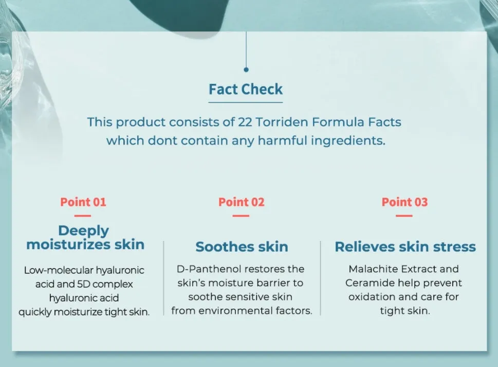 Torriden Dive-In Serum 50ml Sensitive Skincare Glow Moisture Hyaluronic Acid Moisturizing