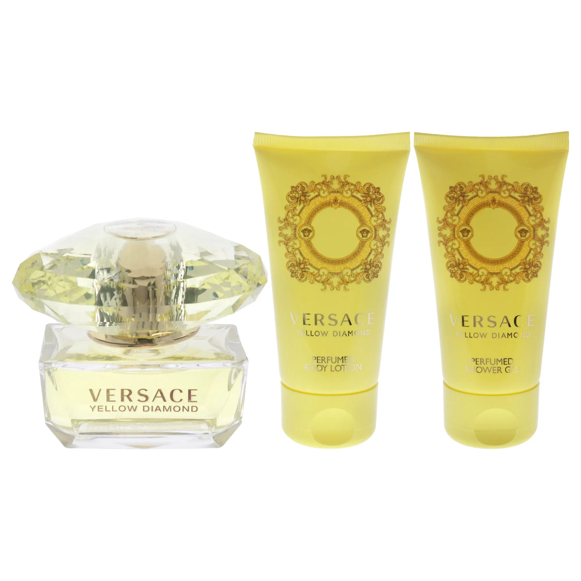 Versace Yellow Diamond by Versace for Women - 3 Pc Gift Set 1.7oz EDT Spray, 1.7oz Perfumed Shower Gel, 1.7oz Perfumed Body Loti